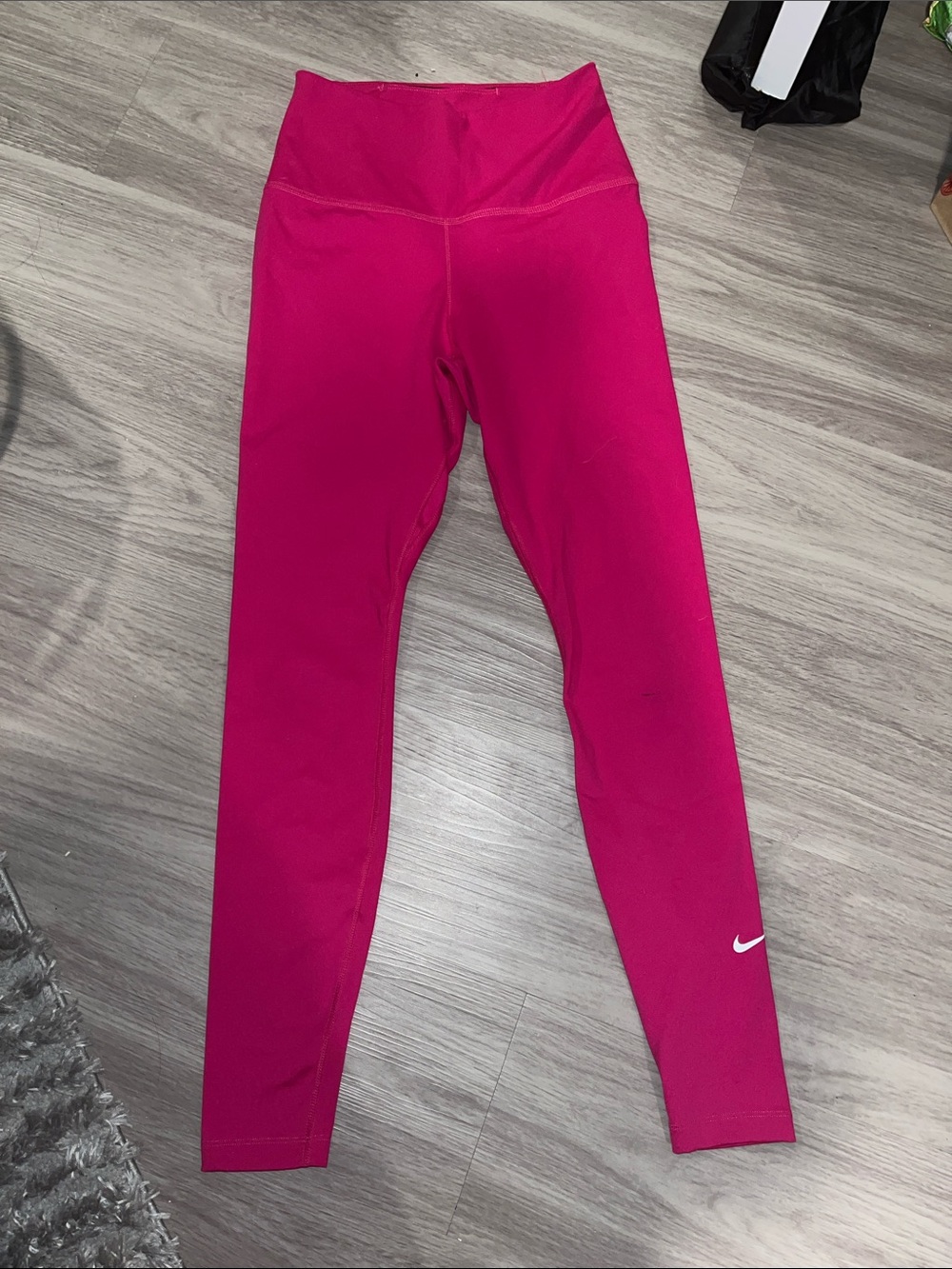 Nike Girls Hot Pink High-Waist Leggings